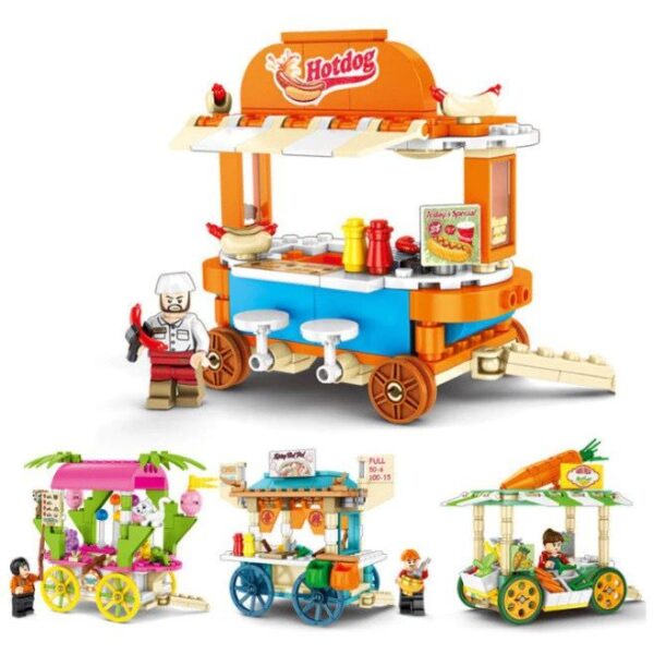 积木lego 流动摊位系列 b套 building blocks lego mobile stall series set b