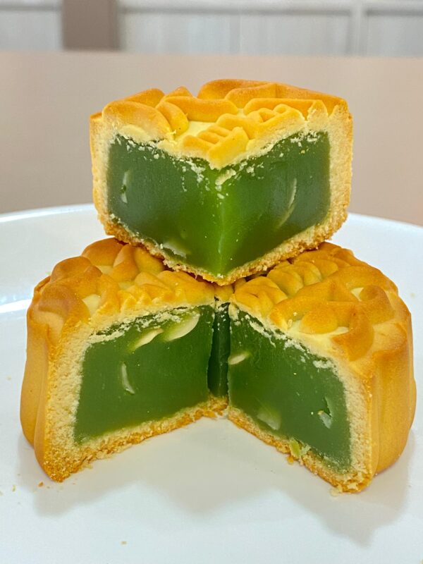 【含瓜子】传统金翡翠班兰圆筒月饼 traditional kuaci pandan mooncake