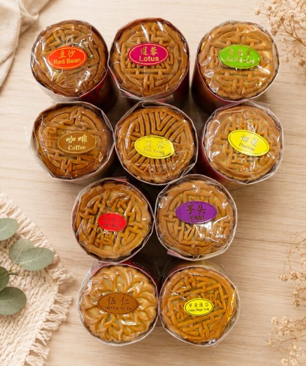 传统圆筒月饼 traditional mooncake