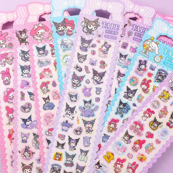 三丽鸥长条镭射手账贴 sanrio's stickers