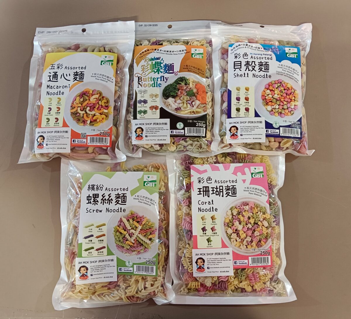 天然蔬果面 natural assorted vege noodles