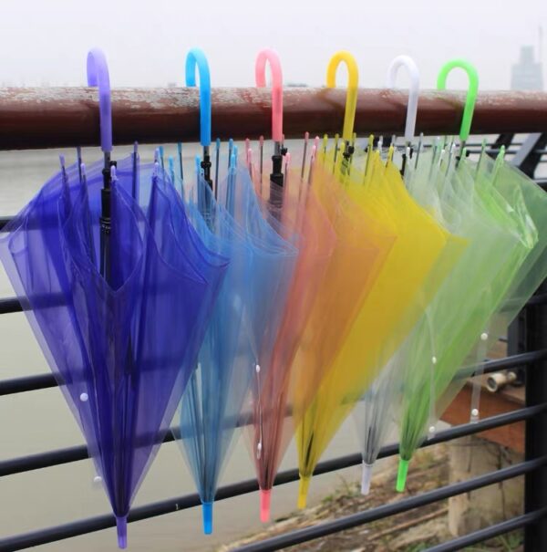 透明彩色雨伞 transparent colorful umbrella