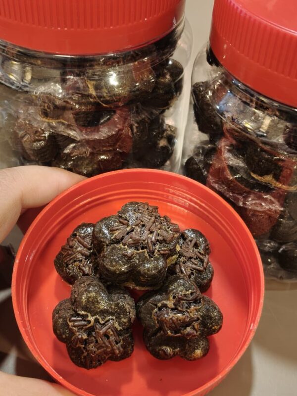 一口沦陷巧克力花花饼 chocolate flower biscuits